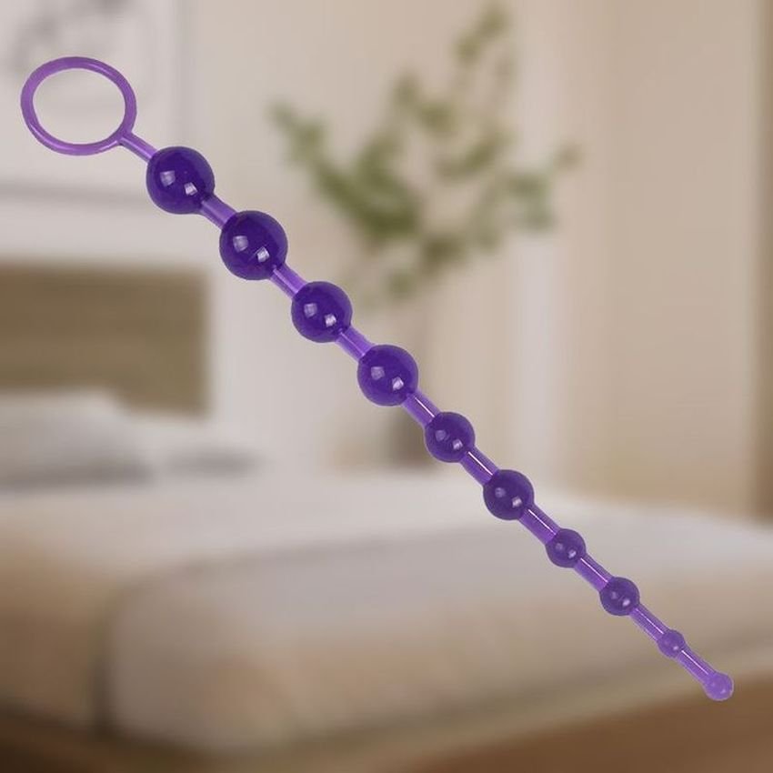 2024 New Pulling Bead Back Court Anal Stopper Extra Long Male Female Shared Sex Toy Adult Sexual Products