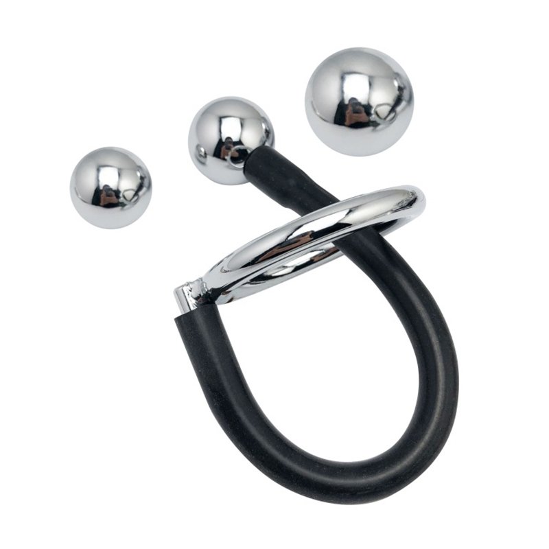 Metal 2-in-1 Anal Plug Penis Ring Gay Toys Adult Sex Toys