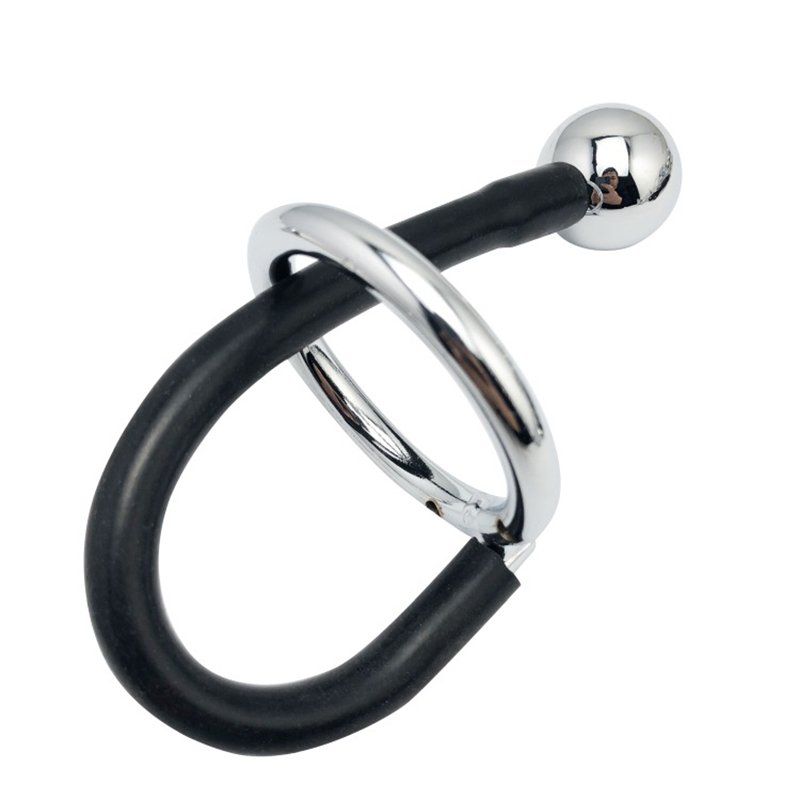 Metal 2-in-1 Anal Plug Penis Ring Gay Toys Adult Sex Toys