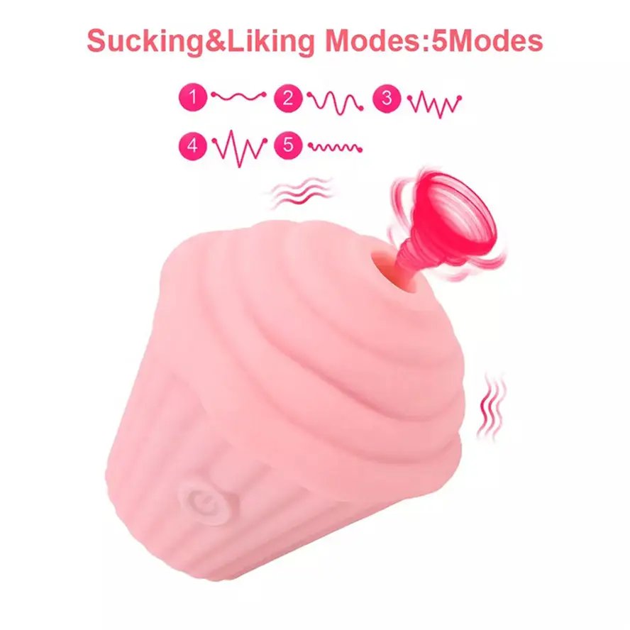 Ice Cream Vibrator 5 Modes Silicone sex toy for women strong sucking vibrator