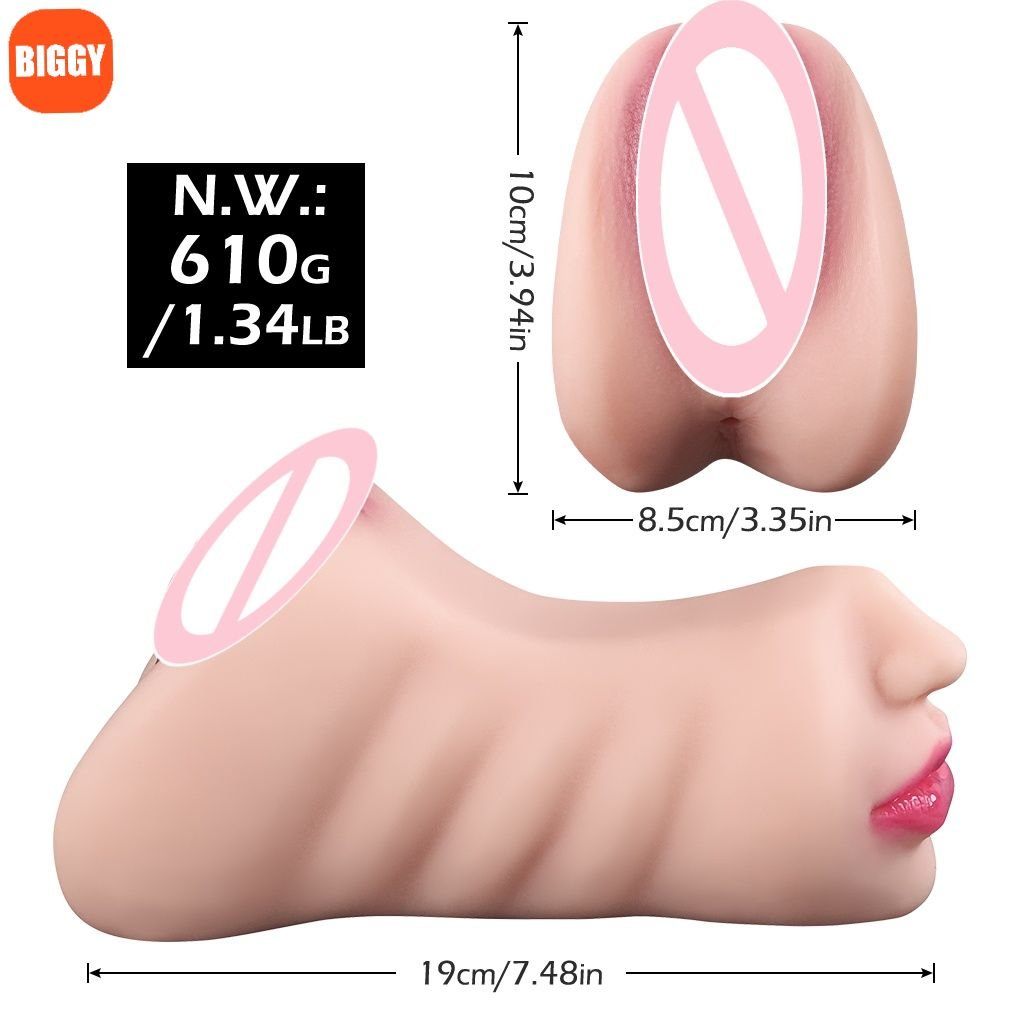 Wholesale 3D Pocket Pussy sex Doll Male Masturbator Doll Realistic Mouth Oral vagina Anal 3 in 1 Pocket Pussy sex Doll for men