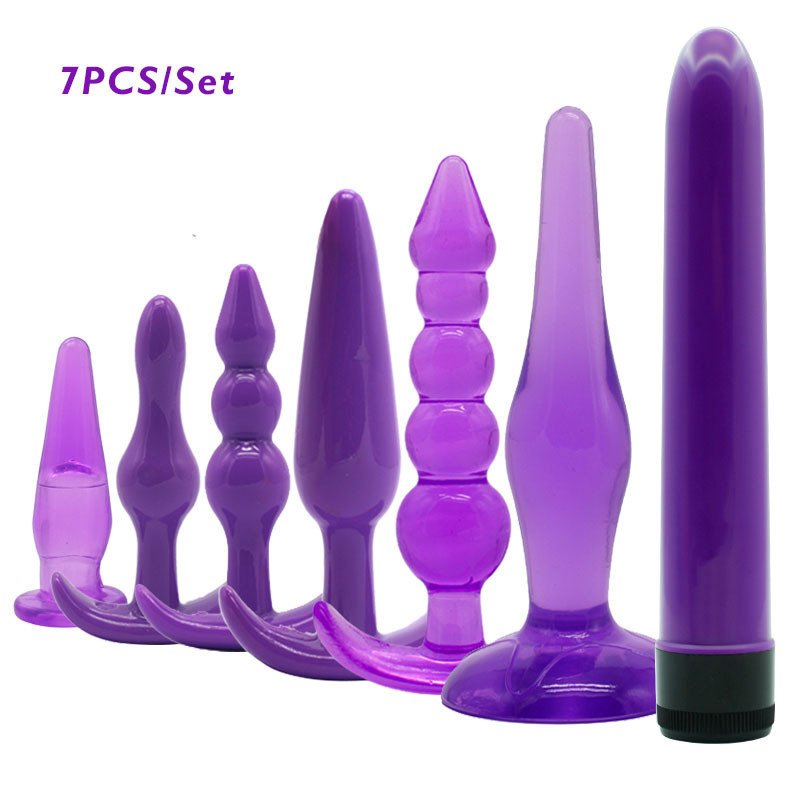 7Pcs Set Safe Silicone Butt Plug Dildo Masturbation Anal Plug Vaginal Plug Sex Toys For Woman Men Anal Dilator Toys