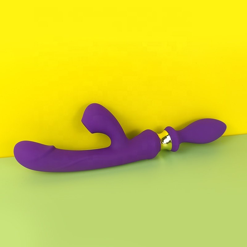 GINYA triple-end vibrator for women G spot dildo, clitoris suction and vibrating anal plug multi play female sex toy