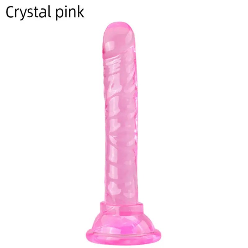 Simulated Eggless Wearing Crystal Sucker Mini Dildo Masurbabion Massager For Adult Anal Plug Sex Toys