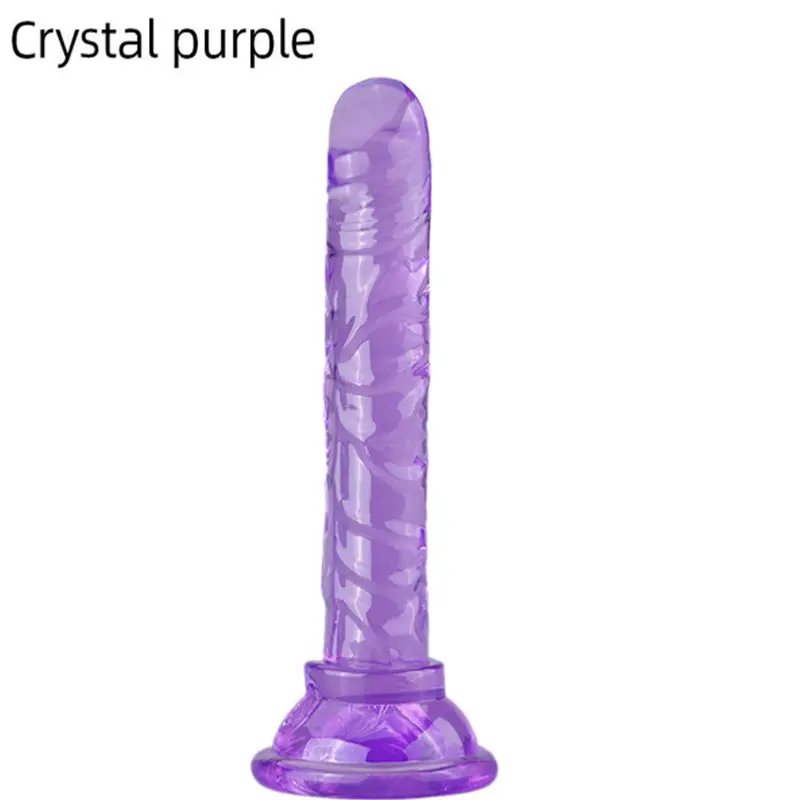 Simulated Eggless Wearing Crystal Sucker Mini Dildo Masurbabion Massager For Adult Anal Plug Sex Toys