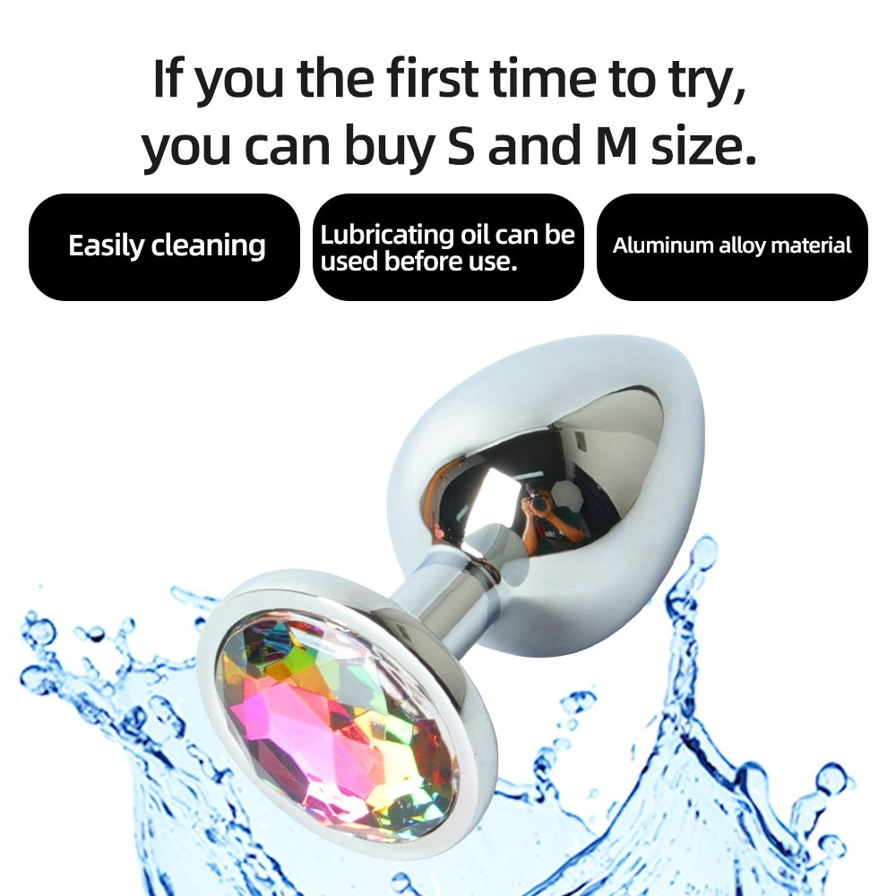 FairyKiss Colorful Anal Butt Plug 3 pcs sets Dazzling Colour Safety Metal Fantasy Sex games for Starter Beginner
