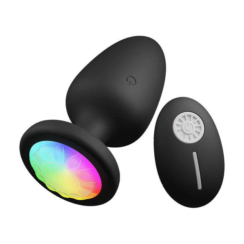 Luminous LED silicone remote vagina vibrator vibrating butt plug massager anal sex toys anal beads for women men