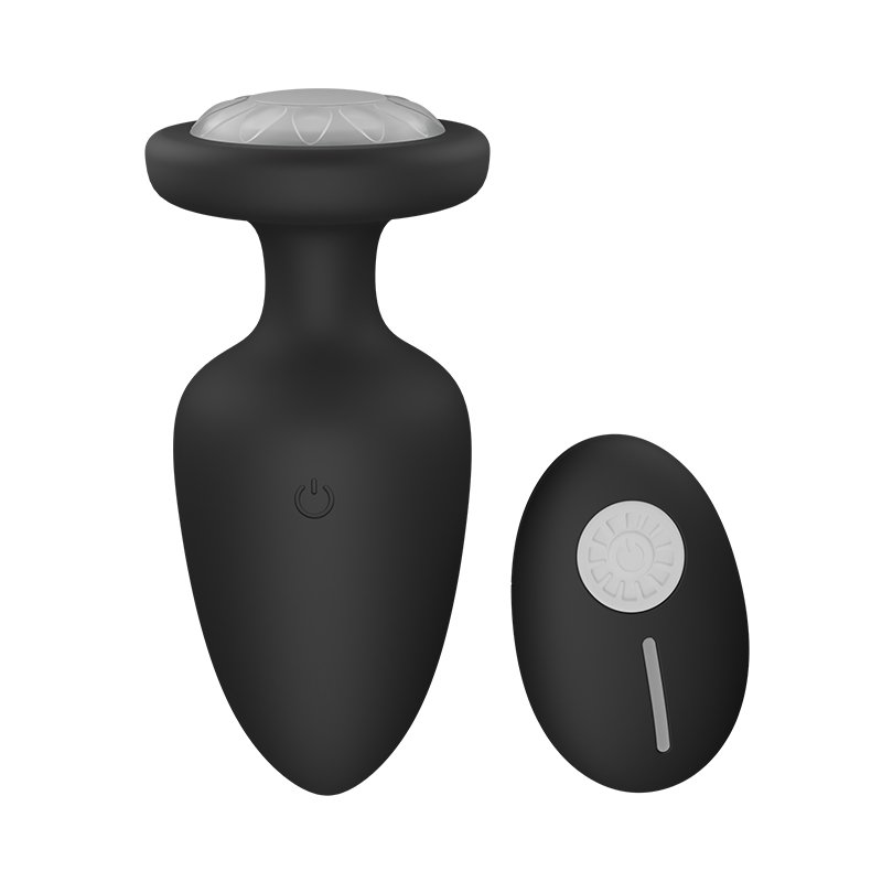Luminous LED silicone remote vagina vibrator vibrating butt plug massager anal sex toys anal beads for women men