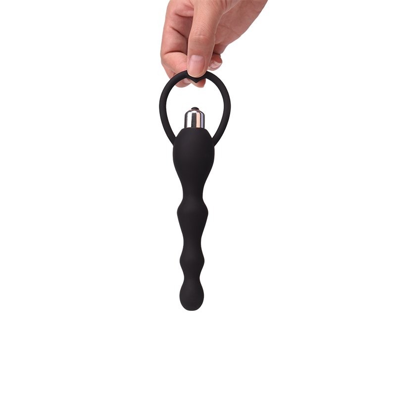Backyard Vibration Stimulation Sex Toys Silicone Beads Long Electric Anal Plug Vibrator For Men And Women