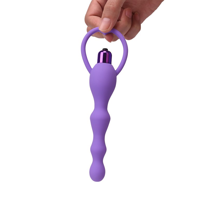 Backyard Vibration Stimulation Sex Toys Silicone Beads Long Electric Anal Plug Vibrator For Men And Women