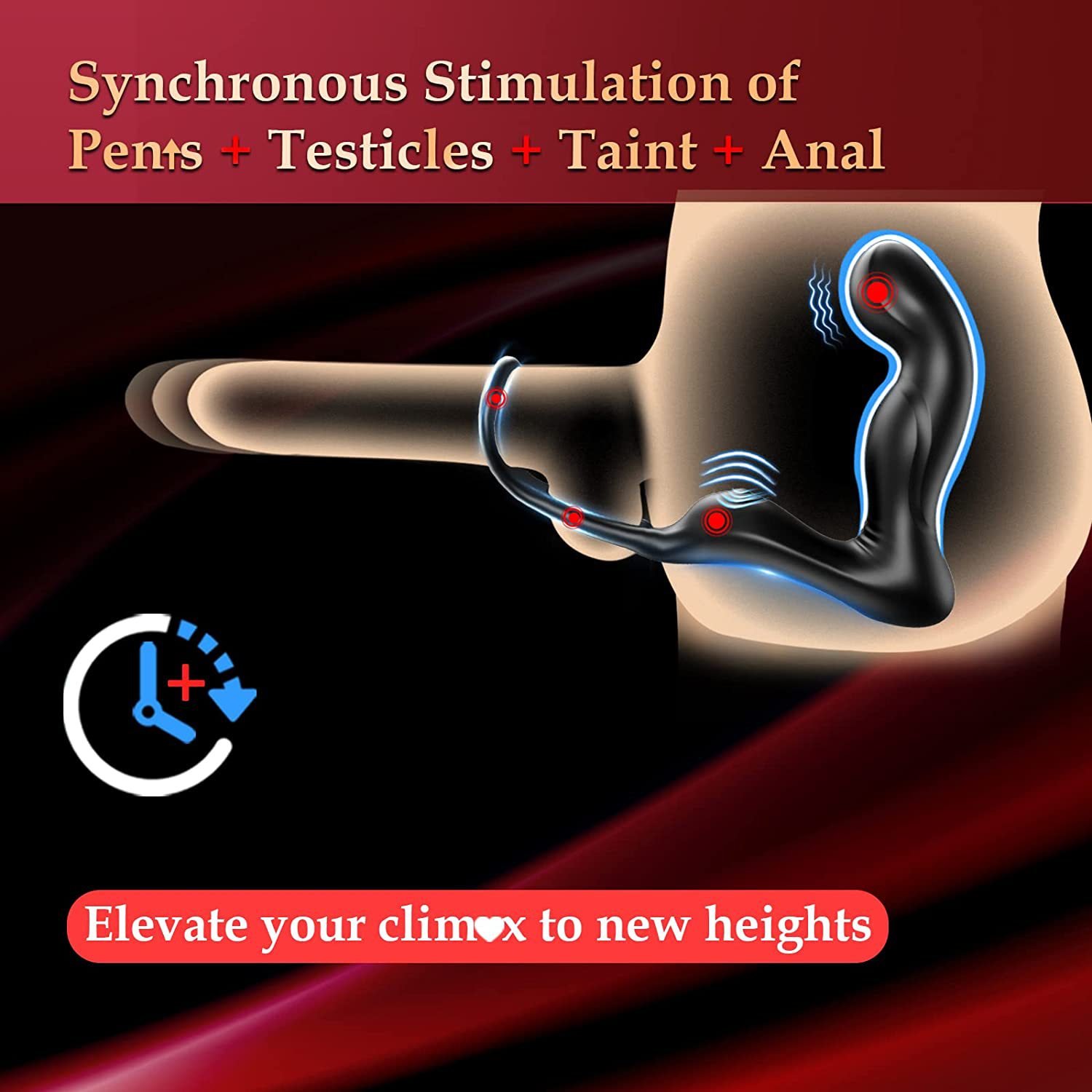 Back court two generation male prostate massager lock essence ring anal plug sex instrument masturbation device