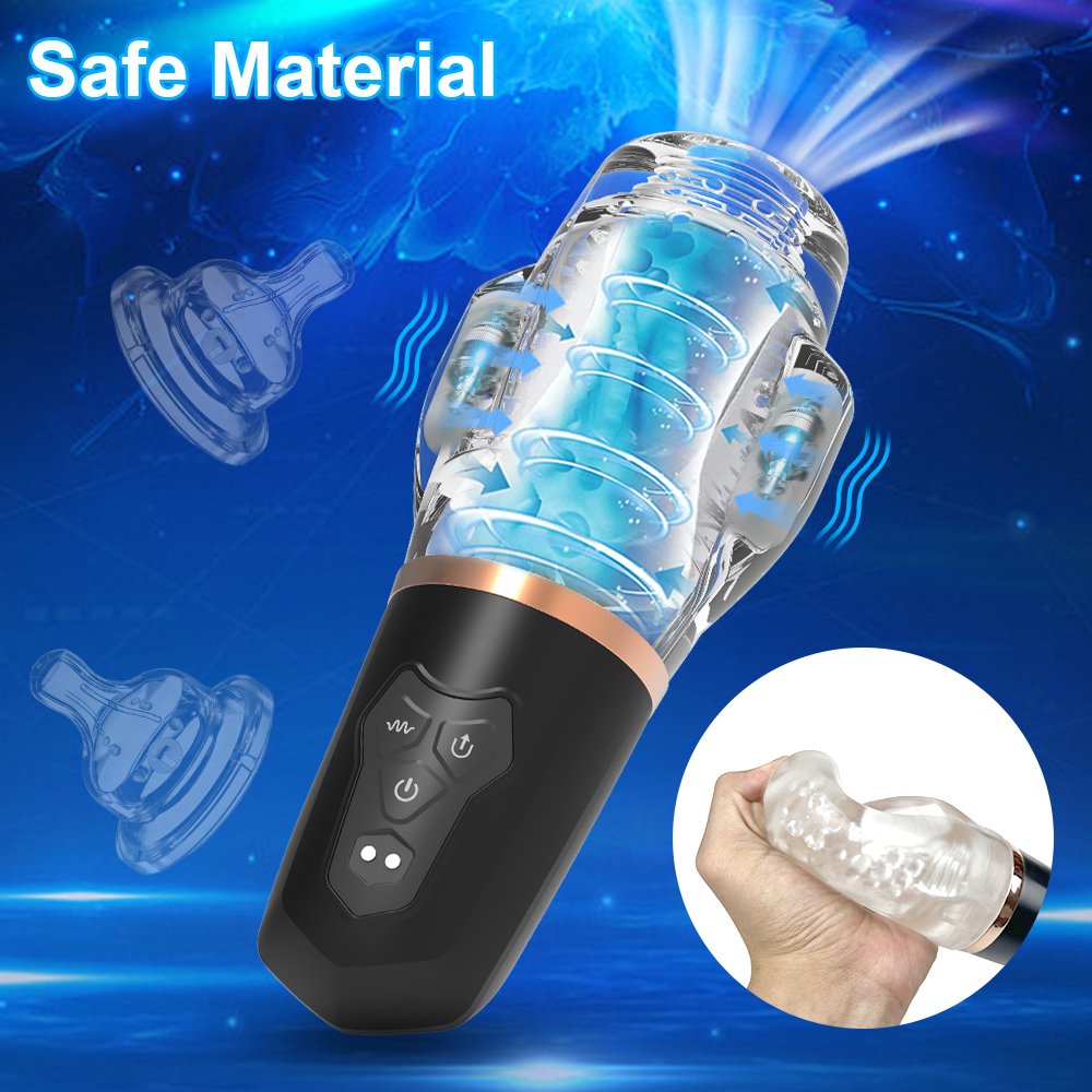 Hot Selling Dual Motor Upgraded Masturbation Aircraft Cup Electric Rotating Suction Masturbation Cup