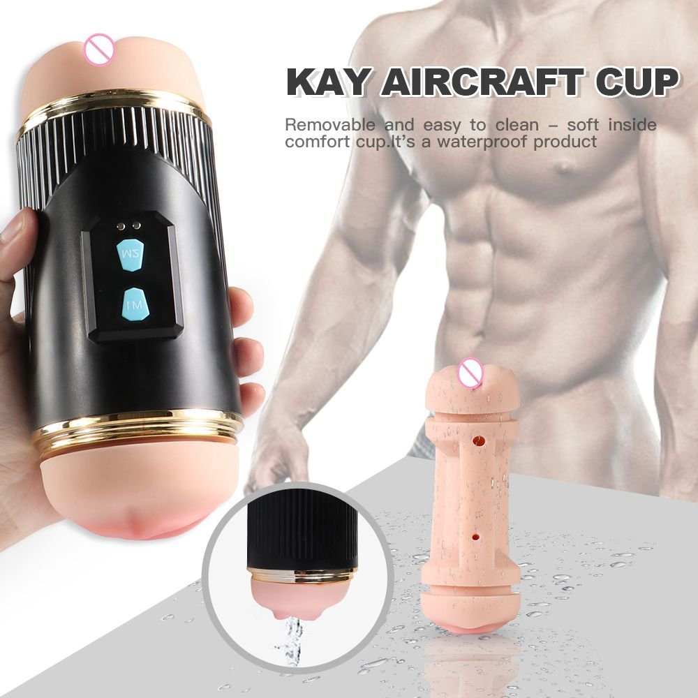 Xise 2021 Hot Sale Kay Double-end Vibrating Masturbation Cup Sexy Lip and Vagina Plump Labia Sex Toy of Men masturbation