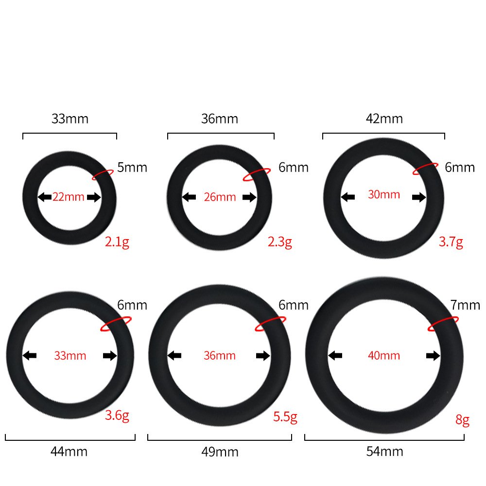 Cock Ring Lasting Stronger Silicone Cock Ring Sex Toys for Men Penis Rings Set with 7 Different Sizes for Erection Enhancing