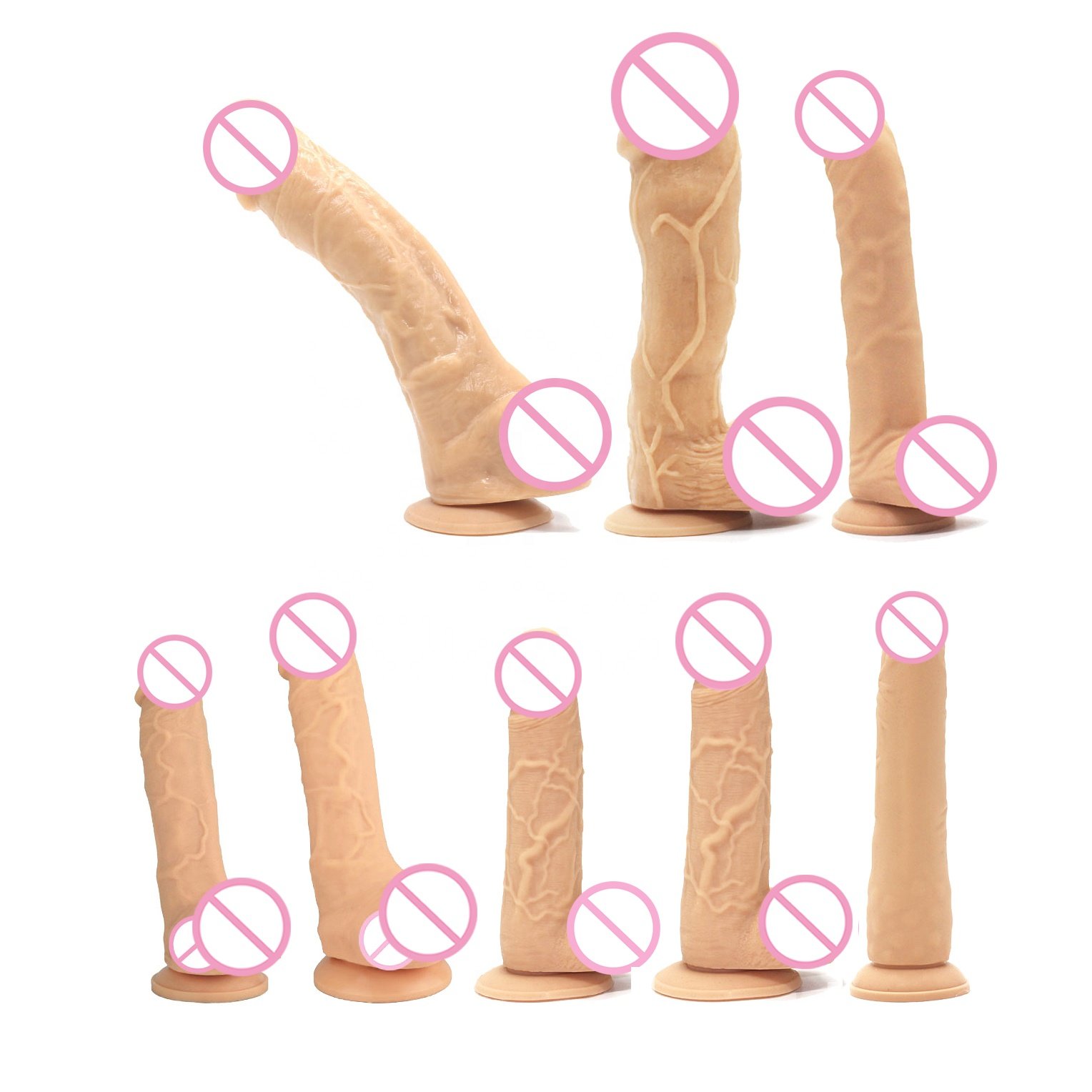 The most complete style various artificial penis soft realistic liquid silicone dildo for women from manufacturer