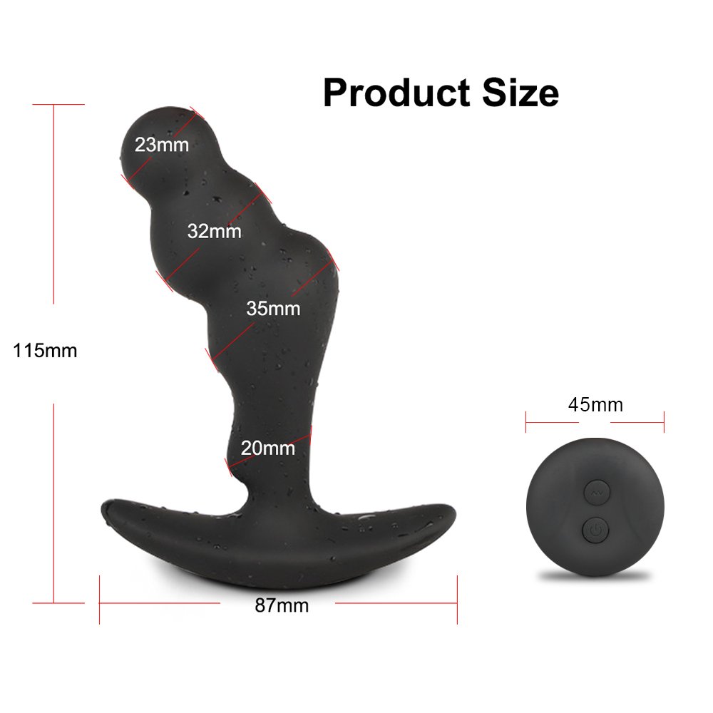 Anal Vibrator Prostate Massager with Wireless Remote Control Wearable 8 Vibration Modes IPX7 Waterproof Butt Plug for Women Men