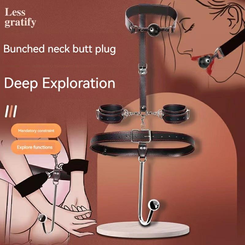 BDSM sex toys trainingarched back hogtie handcuffs sex toys for couples anal fingering