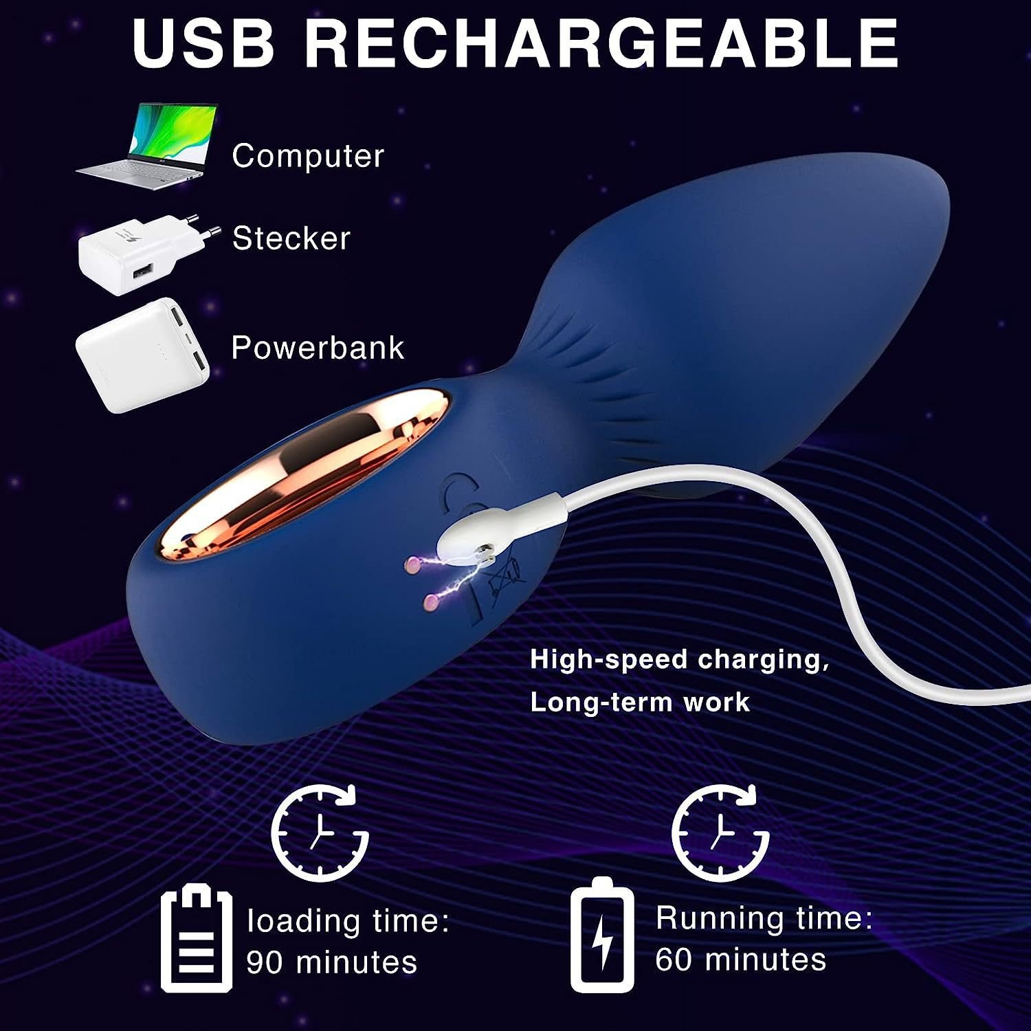 Sexfoxes OEM ODM Custom anal plug vibration pull bead female masturbation massager toy sex products prostate massage vibrator