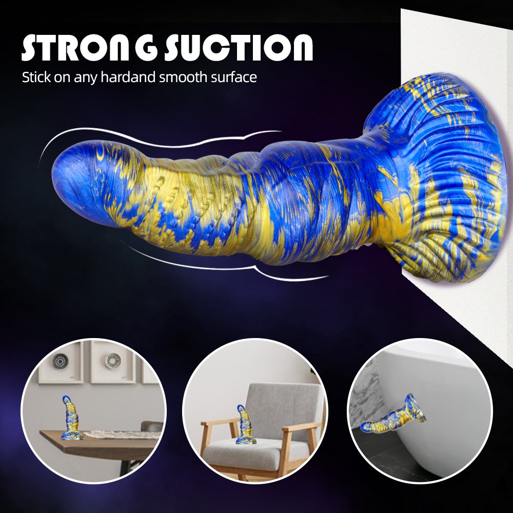 Monster Thick Silicone Dildo for Men and Women Unisex Soft Mixed Color Simulated Penis Realistic Liquid Silicone Sex Toy