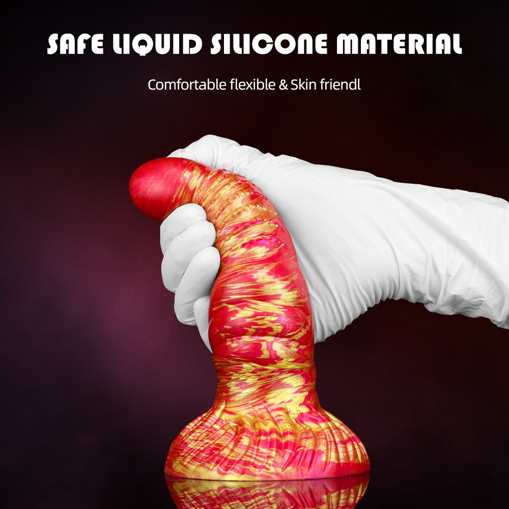 Monster Thick Silicone Dildo for Men and Women Unisex Soft Mixed Color Simulated Penis Realistic Liquid Silicone Sex Toy
