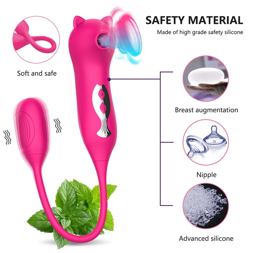 Hot Long Tail Sucking Vibrators for Women Nipple Clitoris Sucker Vaginal Ball Dildos Anal Plug Dual Motors Sex Toy for women