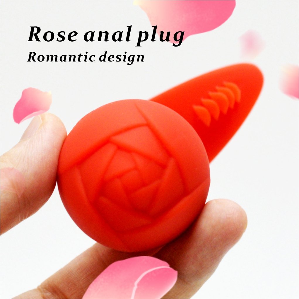 New Arrival Women's Wearable Adult Sex Toys Rose Modeled Anal Plug APP Remote Control Silicone Vibrator Masturbators New Arrival