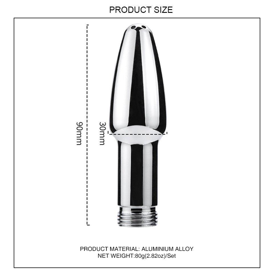 Aluminium Alloy Anal Douche Sex Toy Metal Enema Nozzle Probe for Adult Anal Cleaning Shower Head Adult Sexual Toys