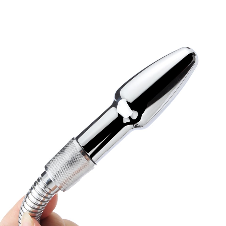 Aluminium Alloy Anal Douche Sex Toy Metal Enema Nozzle Probe for Adult Anal Cleaning Shower Head Adult Sexual Toys