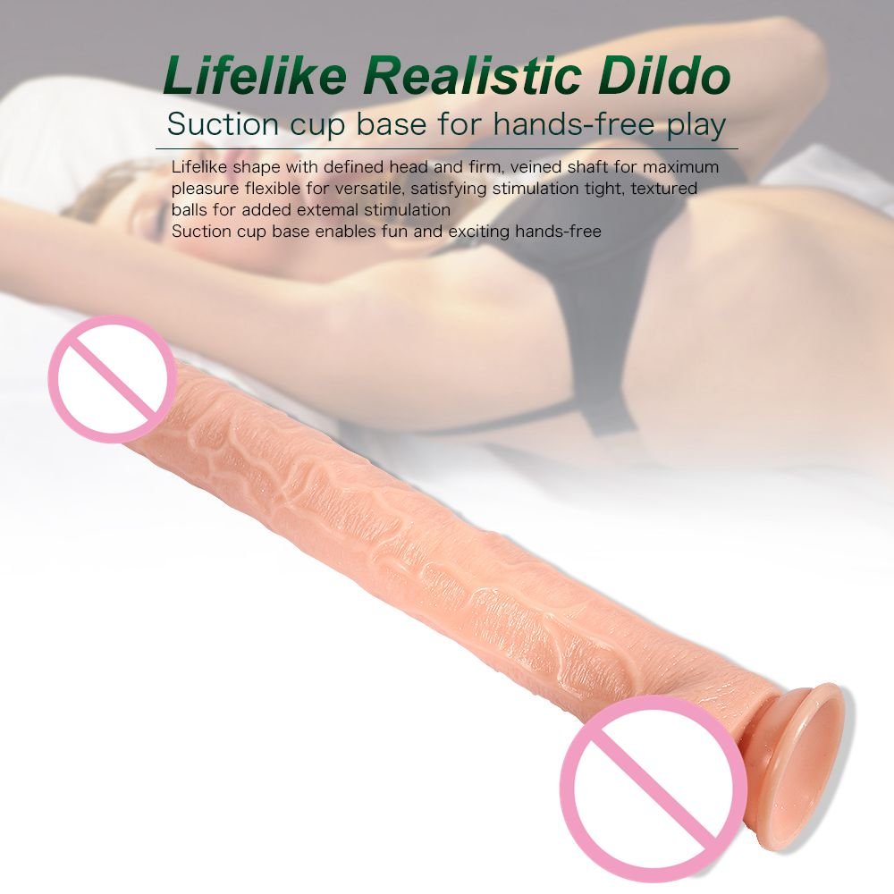Dildo with Balls and Suction Cup 43cm Super Long Sex Toys Waterproof Dildo Women Masturbation Vagina Anal Sex