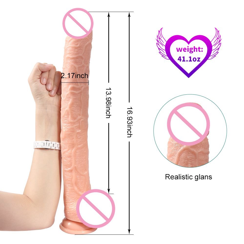 Dildo with Balls and Suction Cup 43cm Super Long Sex Toys Waterproof Dildo Women Masturbation Vagina Anal Sex