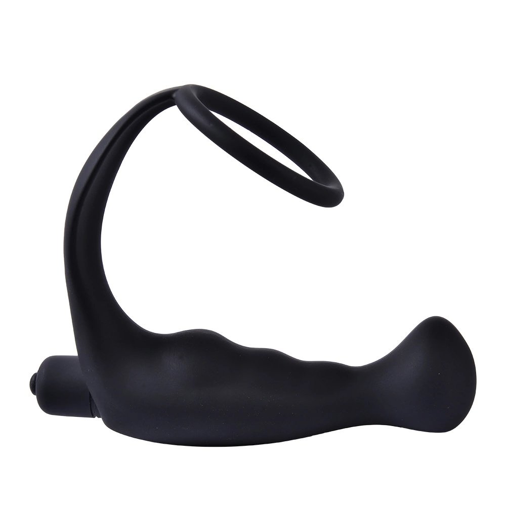 10 Speed Silicone Electric Male Prostate Massager Vibrator Sex Toy For Man Prostate With Ring