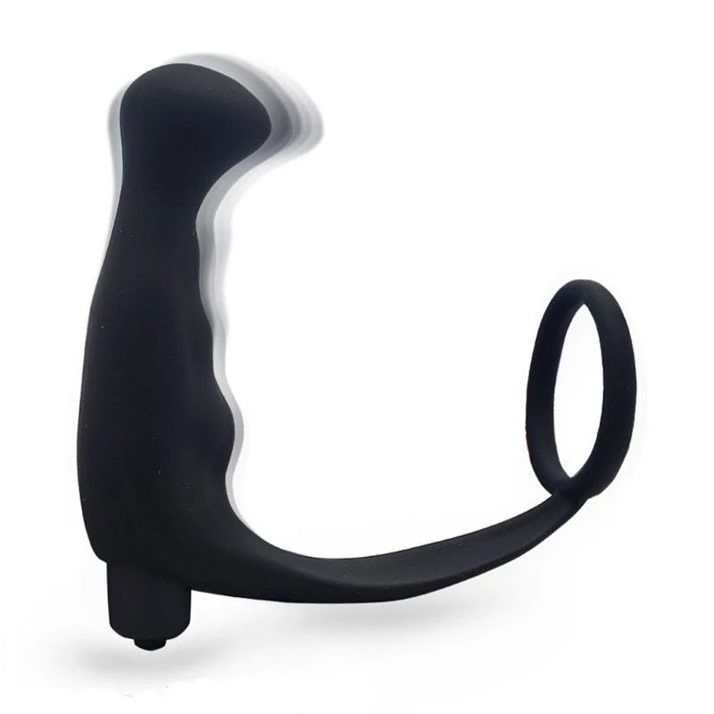 10 Speed Silicone Electric Male Prostate Massager Vibrator Sex Toy For Man Prostate With Ring