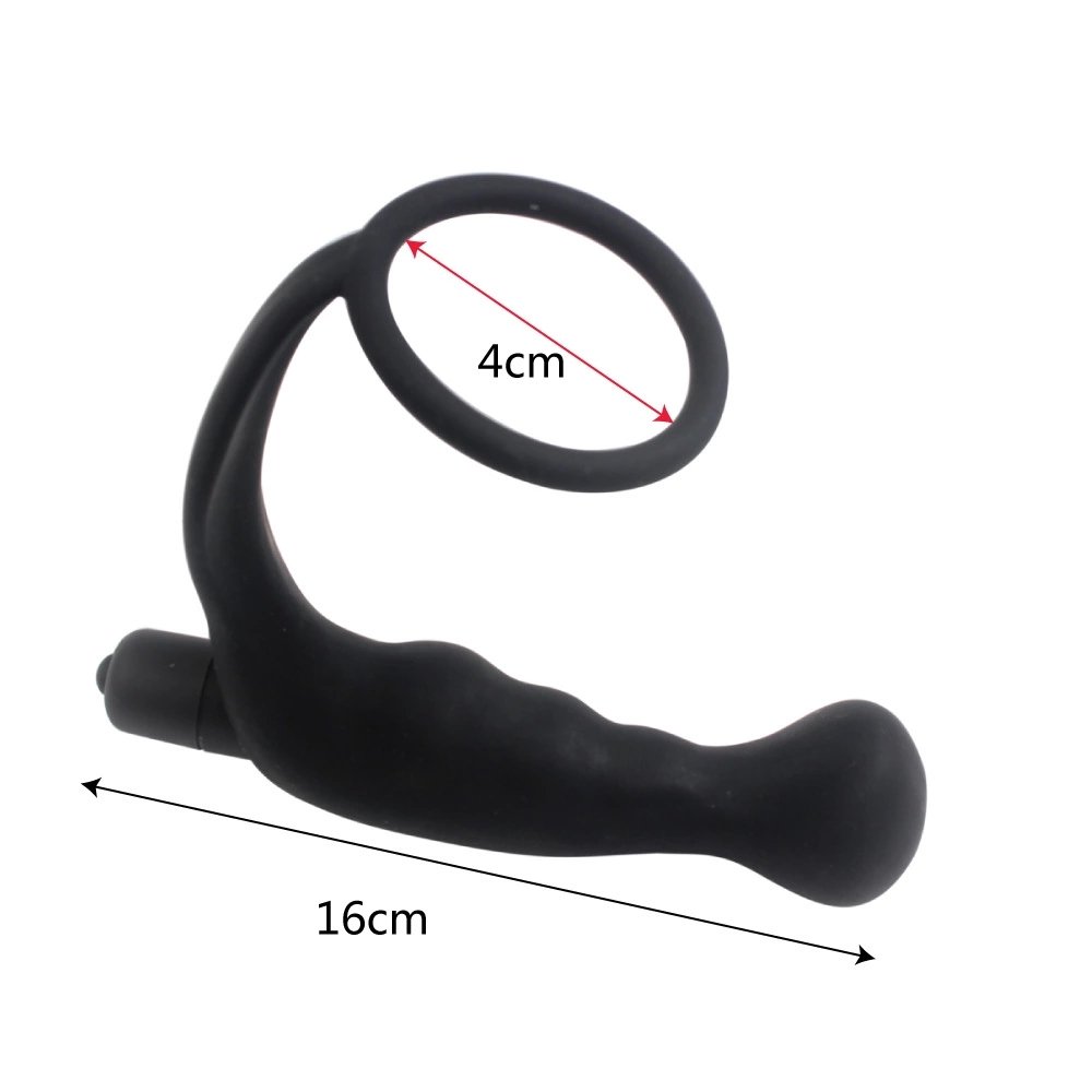 10 Speed Silicone Electric Male Prostate Massager Vibrator Sex Toy For Man Prostate With Ring