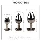 Women's Jewel S Size Anal Plug Color Gun with round Base Assorted Metal Colors Assorted Anal Sex Toys