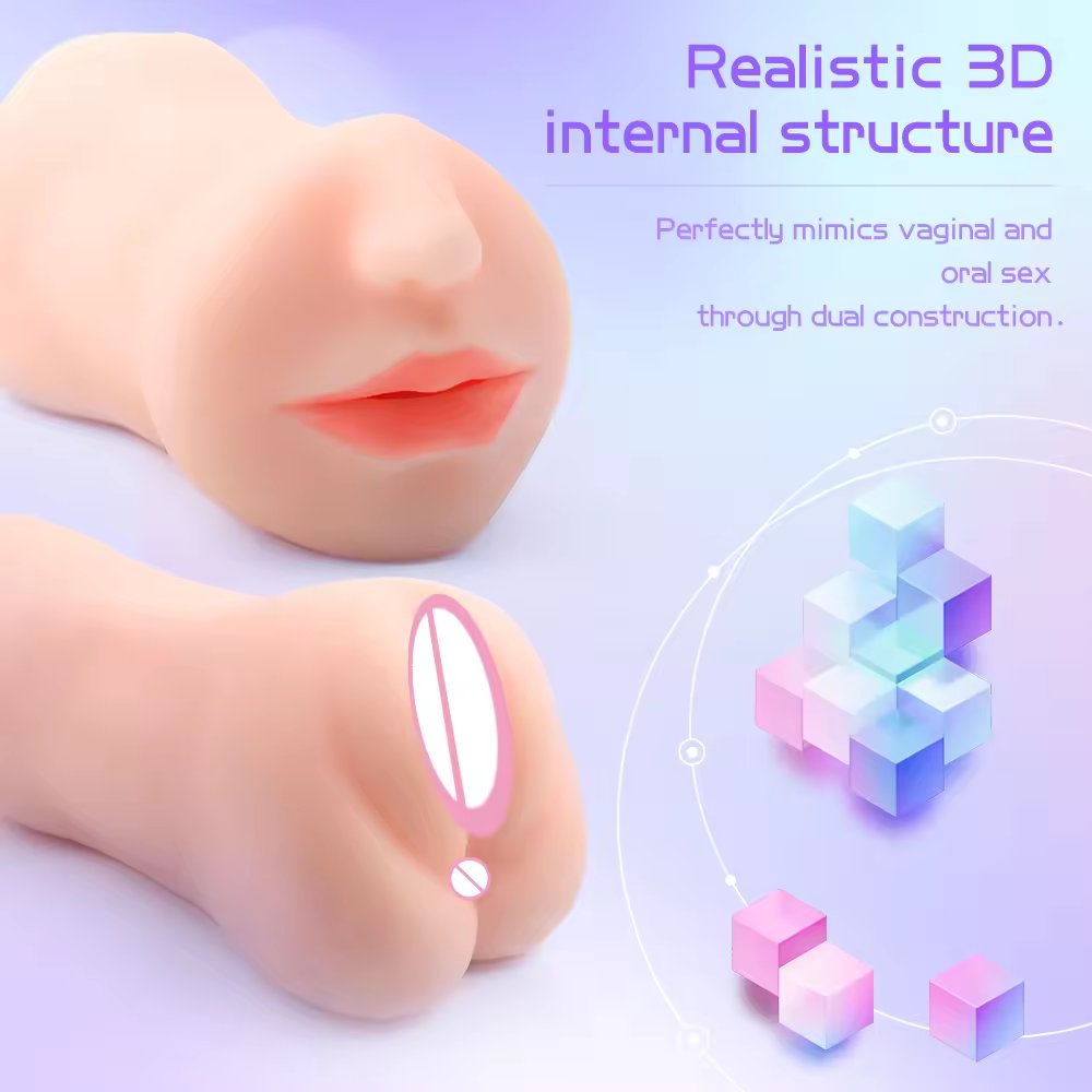 High Quality Hot Sale 3 in 1 Artificial Pussy Mouth Vagina Anal Realistic Pocket Pussy Deep Throat Sex Toys For Men