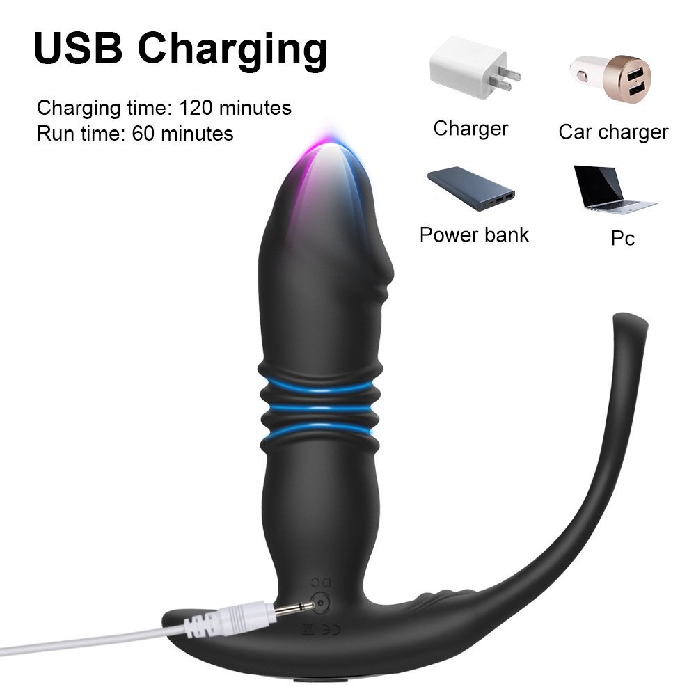 Remote APP Control Silicone Anal Plug Vibrator Butt plug Thrusting Vibrating Dildos Prostate Massager Masturbation Sex Toys