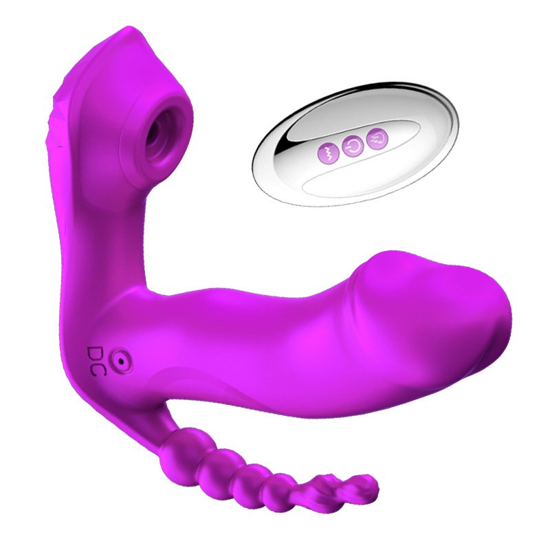 Remote Control Wearable Panties Dildo Vibrator Anal Vagina Clitoris Triple Stimulator Female Heating Sucker Vibrators Sex Toys