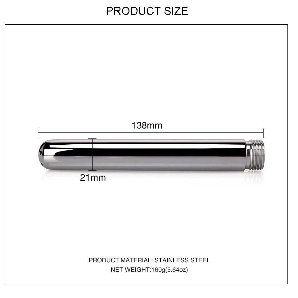 REDBURG Stainless Steel Anal Shower Head Nozzle Deep Cleaning Vaginal Butt Enema Douche Sex Toys for Sexual Pleasure SM