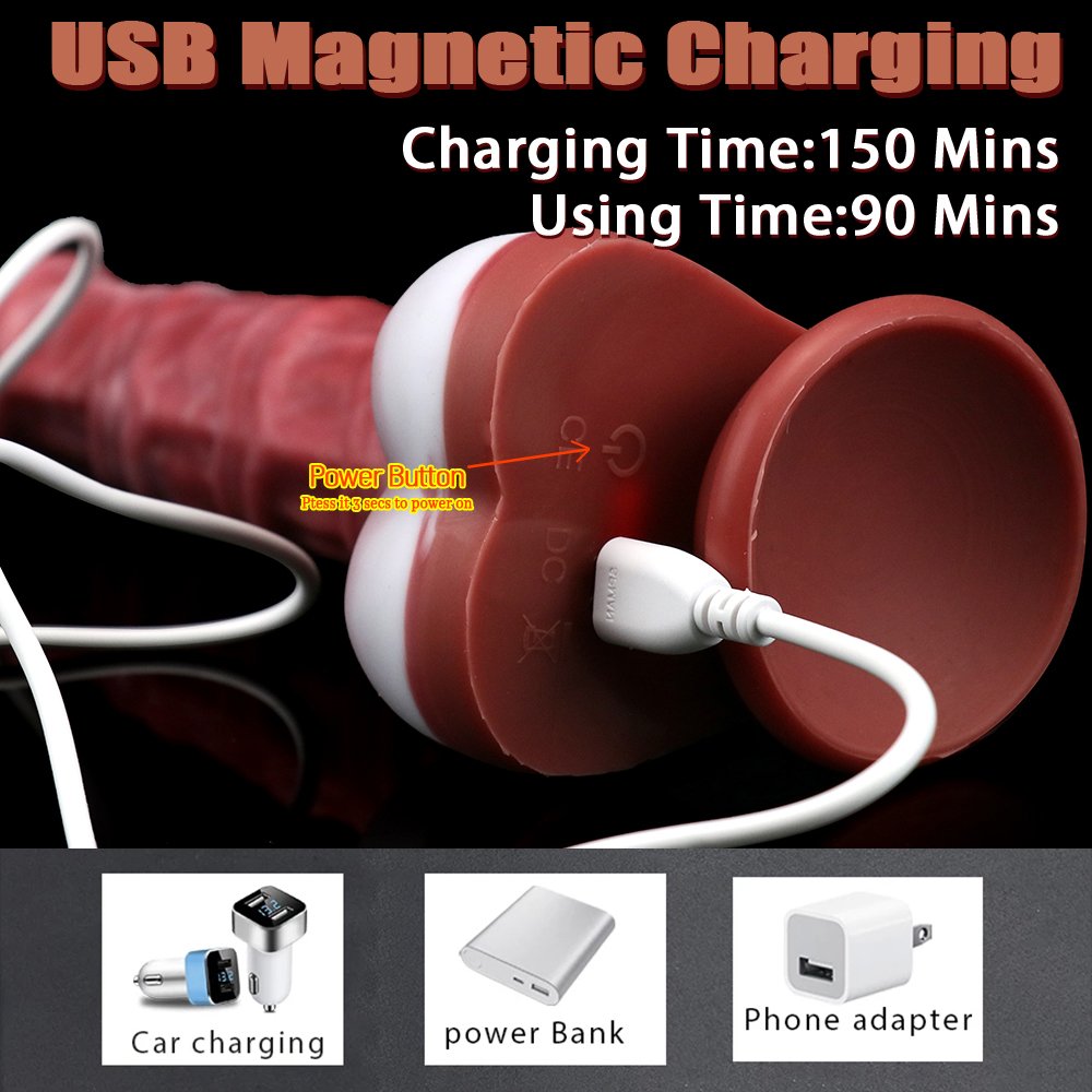 Heated Telescoping Thrusting Vibrator Monster Dildo For Men Anal Sex Toys For Women Realistic Horse Penis G Spot Masturbators