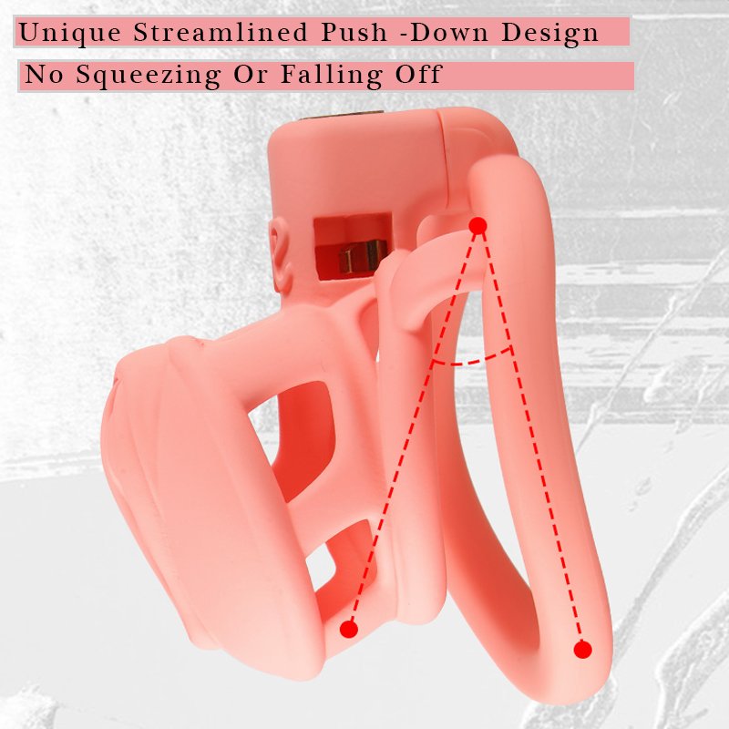 REDBURG Sevanda Pink Short Style Penis Lock Chastity Cage Abs Short Bondage Gear Sex Toys for Men Used in Sex Games SM