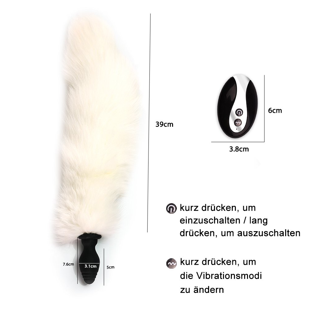 Sexbay 2024 The most popular vibrating tail butt plug with remote control 10 speed silicone anal plug for women and men