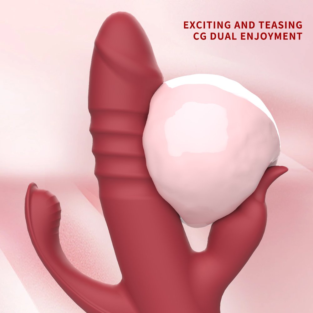 3 In 1 Dildo Vibrator Tongue Licking Rabbit Patting G Spot Clit Vagina Stimulator Anal Plug Adult Sex Toys For Women Masturbator