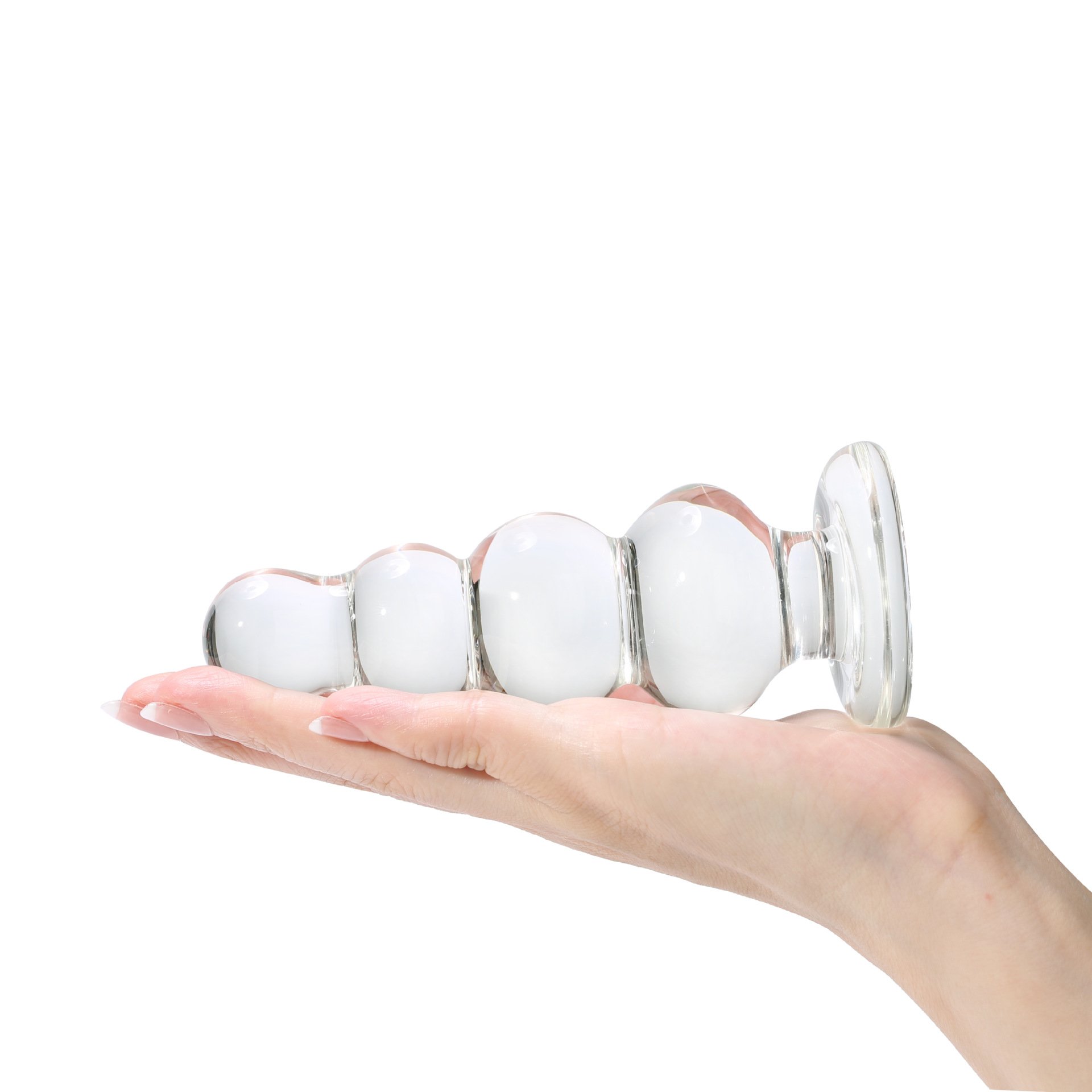 Glass Anal Plug Dilation Training 4 Beads Diameter Masturbator for Women Girls Chassis
