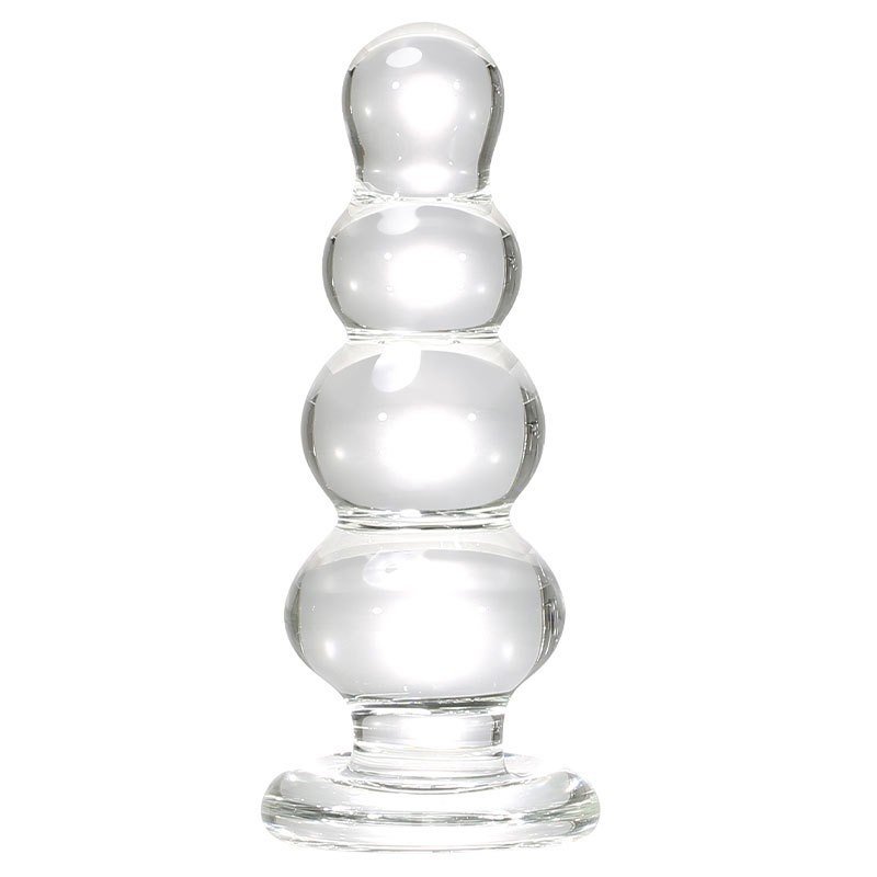 Glass Anal Plug Dilation Training 4 Beads Diameter Masturbator for Women Girls Chassis