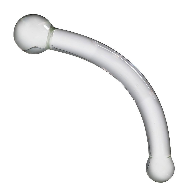 Women Vaginal Tightening Wand Double Ended Glass Dildo Arched Prostate Massager Adult Anal Butt Plug Glass Dildo Penis Sex Toys