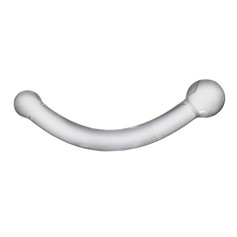 Women Vaginal Tightening Wand Double Ended Glass Dildo Arched Prostate Massager Adult Anal Butt Plug Glass Dildo Penis Sex Toys