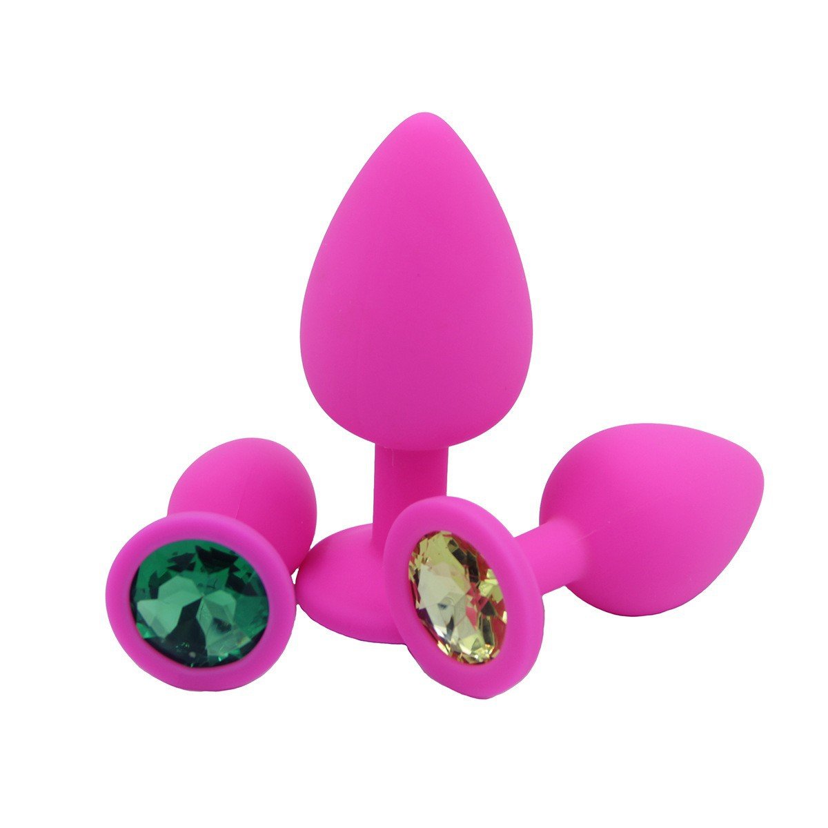 Hot Sale Silicone Butt Plug Set Crystal Jewelry Beads Anal Plug For Couples Gay Sex Toys Adult Toys
