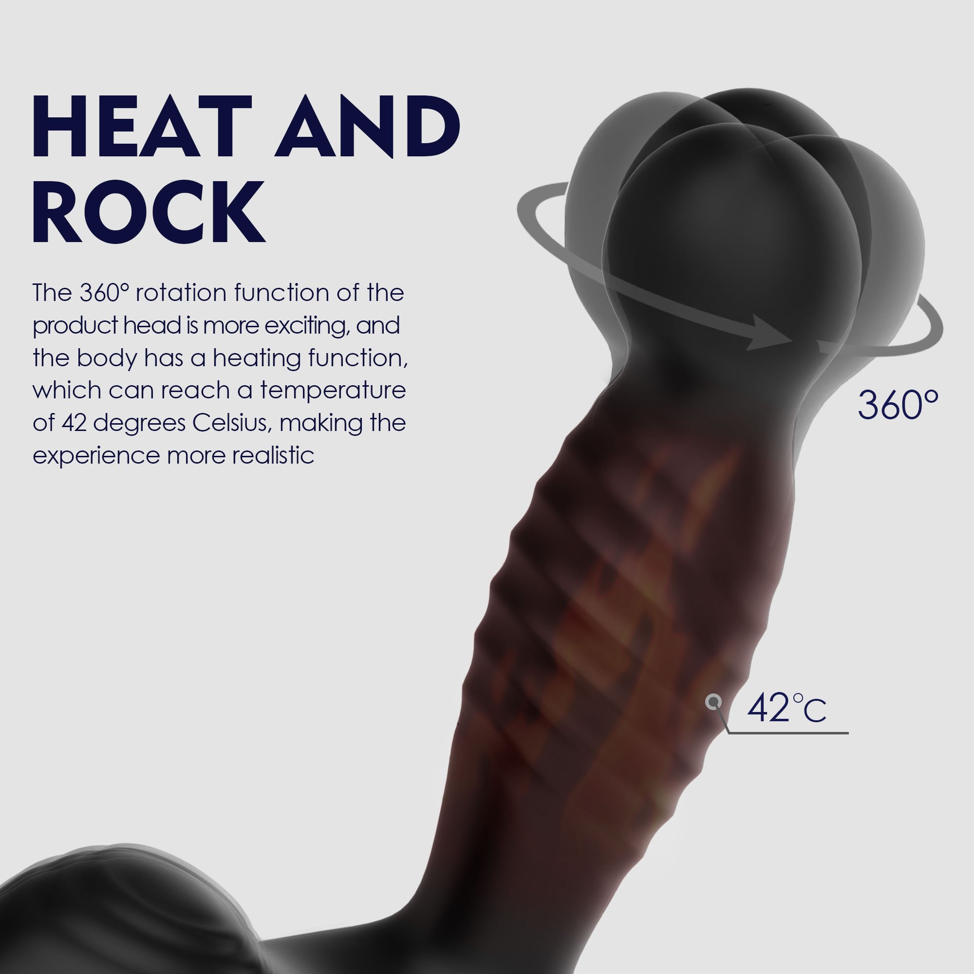 WINYI ODM OEM Remote Control Slaping Anal Sex Toy 10 Mode Vibrator Rocking Heating Prostate Massager For Men