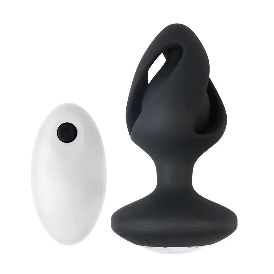 Wireless Remote Control Silicone Butt Plug Massage Hollow Anal Plug Vibrator New Sex Toys For Men Women