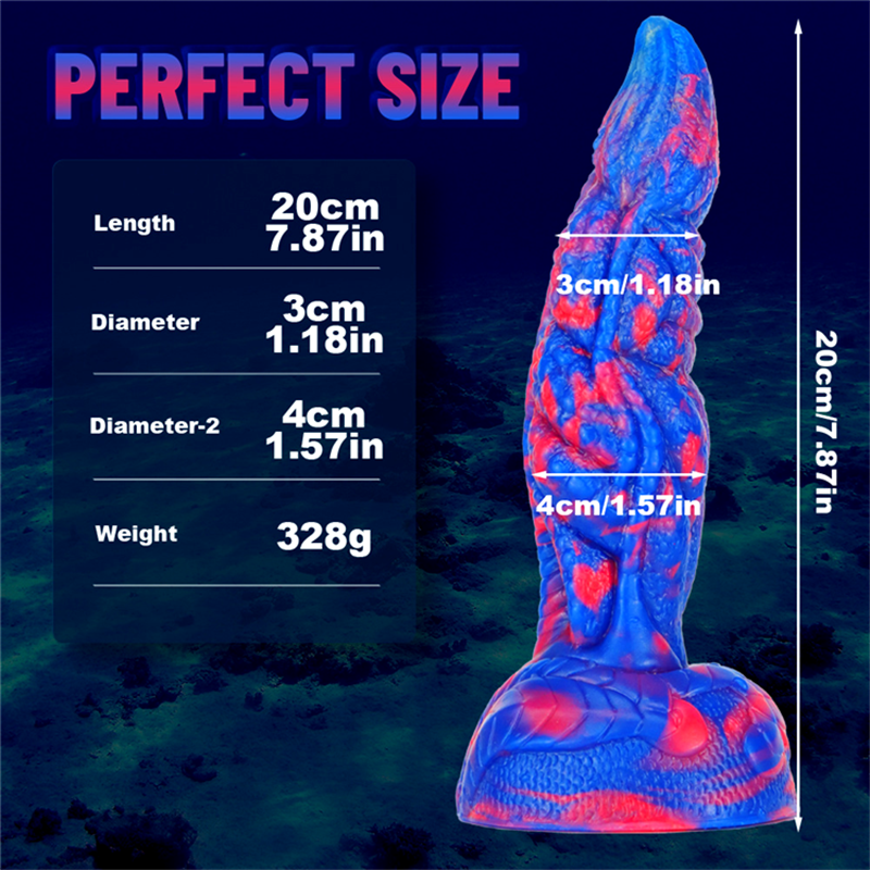 MOGlovers Alien Monster Dildo Double Stimulation Anal Mixed Color Silicone For Man Woman Couples
